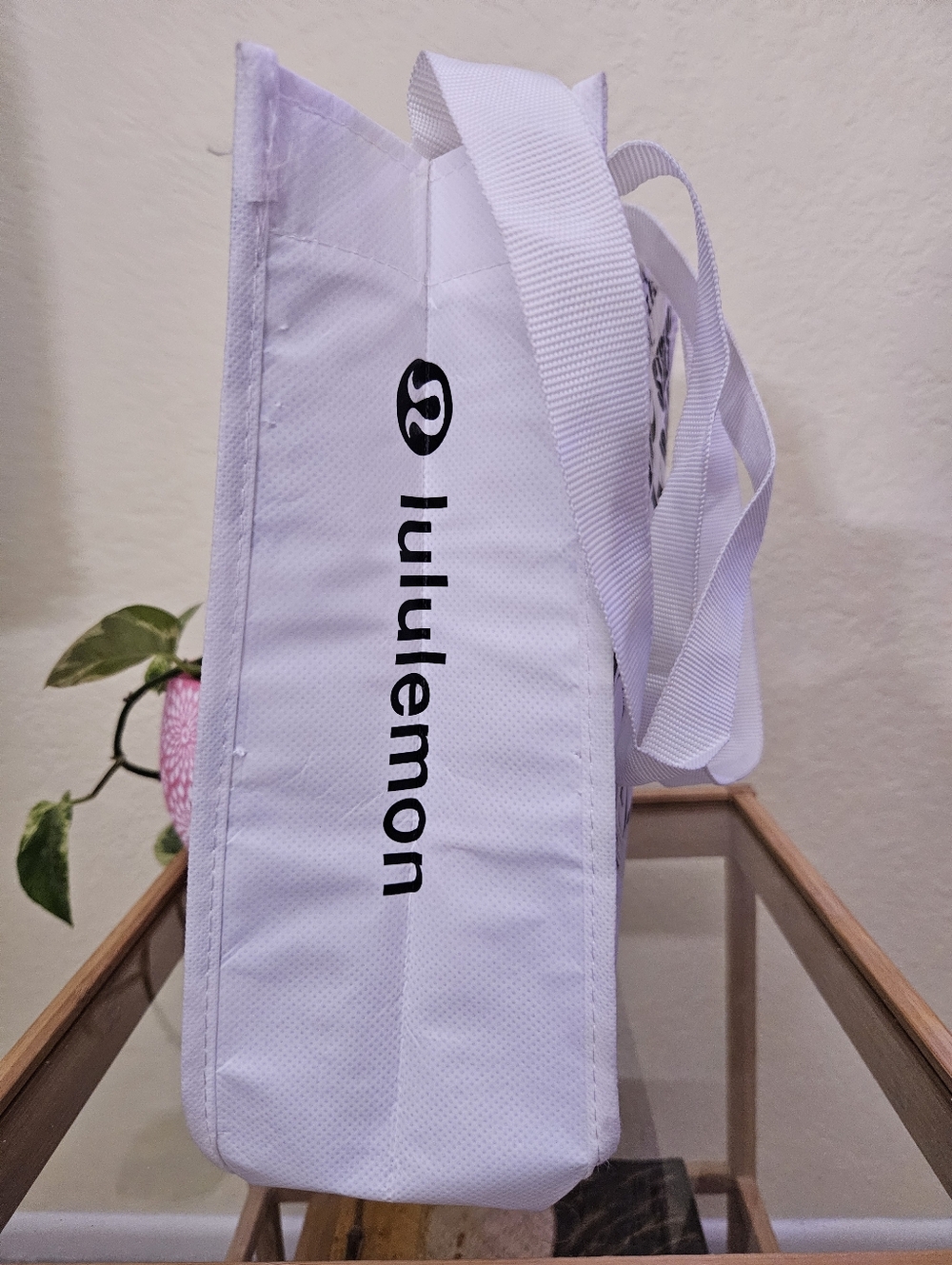 lululemon athletica Tote with Black Logo.